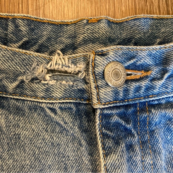 Vtg Jordache Jean Cutoff Shorts Denim High Rise Mismatched Lengths 8 - Picture 7 of 13